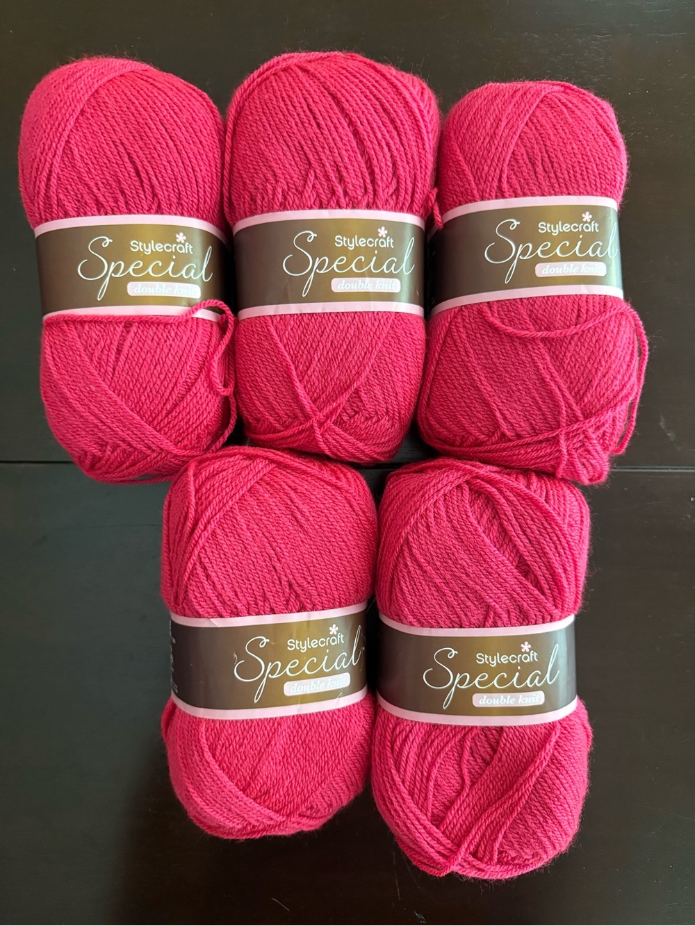 Stylecraft Special Double Knit Yarn- Bright Pink - Pomegranate (5 Skeins)